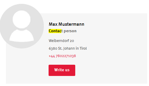 Contact Teaser Example