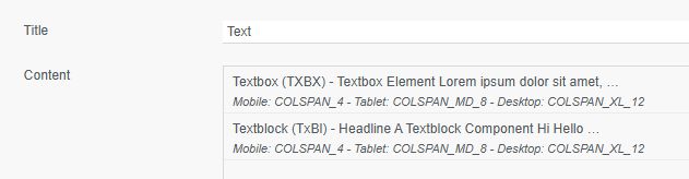 Tab Grid Iteam