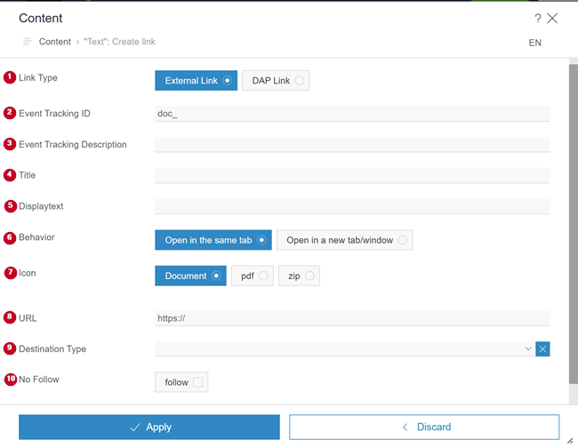 Document Link Content