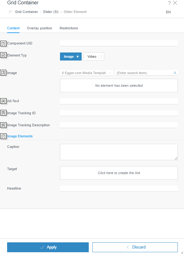 Slider Element - Image
