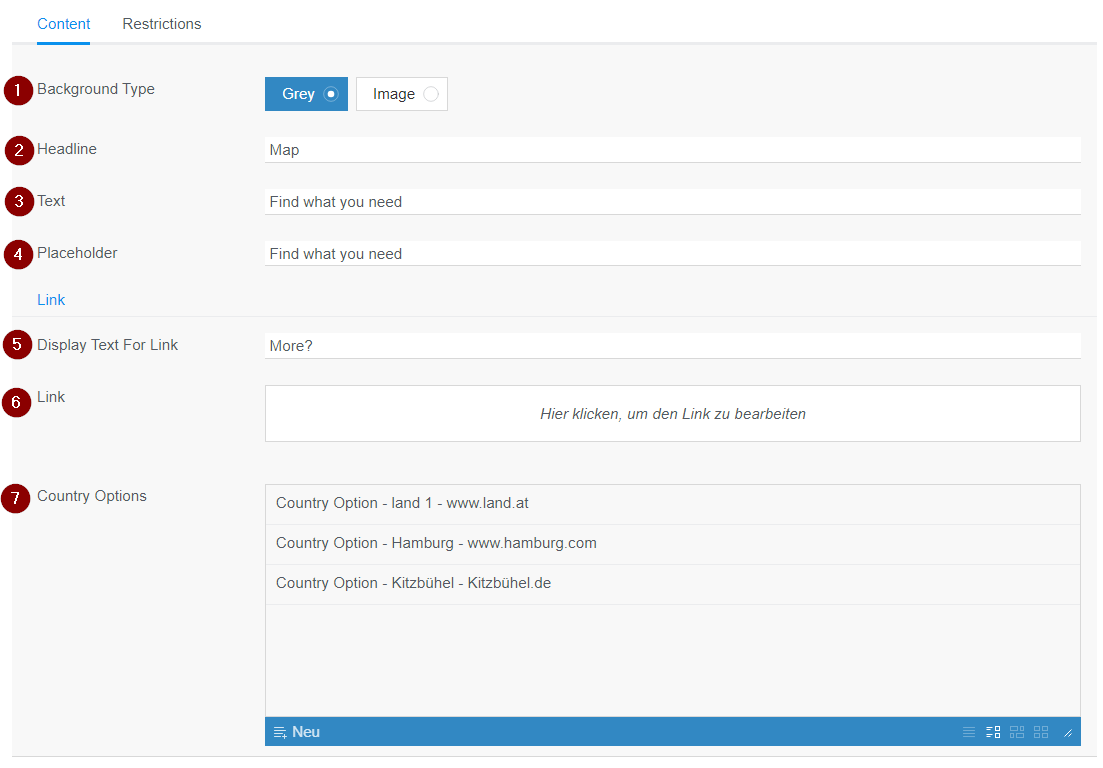 Country Routing Content
