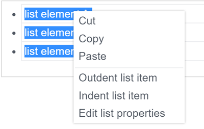 Edit List Elements