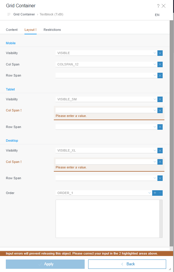 Textblock Layout
