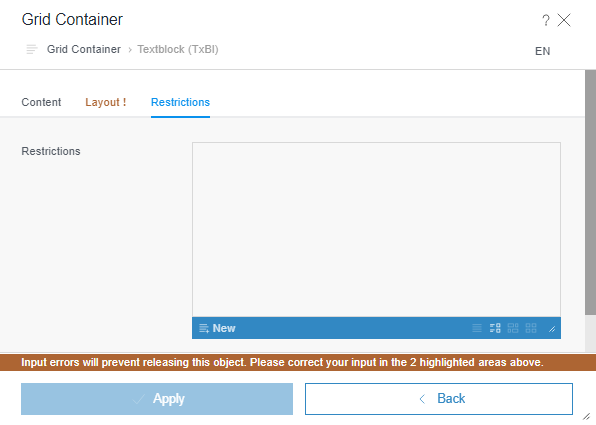 Textblock Restrictions
