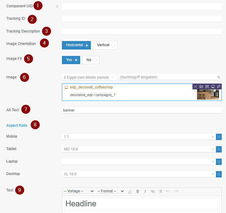 Banner Component Content