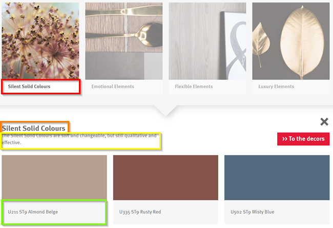 Banner Dropdown Example Color-Coded
