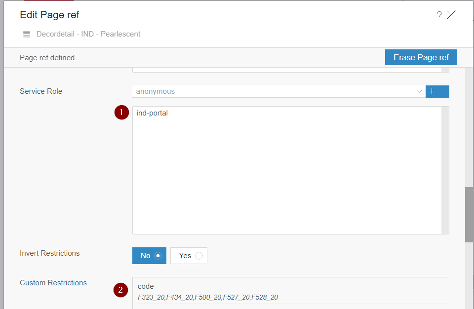 Restrictions Dynamic Page