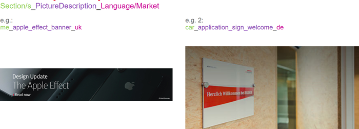 Naming Convention - Market specific pictures