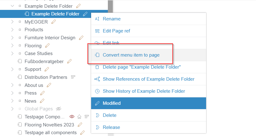 Convert page