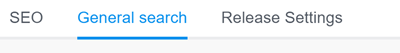 General Search Settings