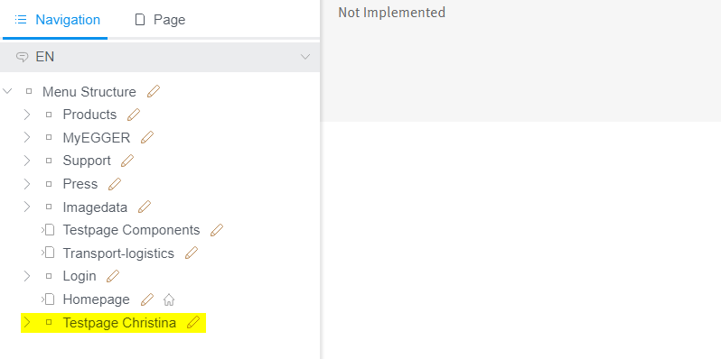 Creating a new page -Textpaget