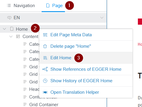Add page settings